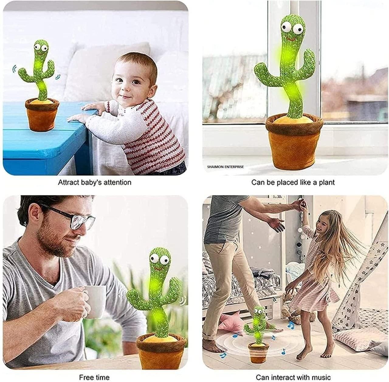 LED Musical Dancing & Mimicry Cactus Toy for Kids - Fun & Interactive