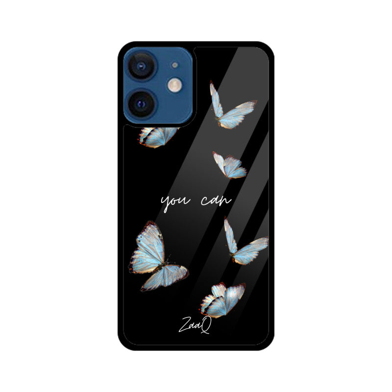 Black Delicate Phase ZaaQ Premium Glass Case for iPhones – Style Meets Protection