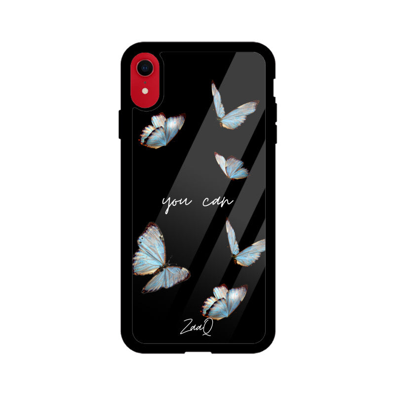 Black Delicate Phase ZaaQ Premium Glass Case for iPhones – Style Meets Protection