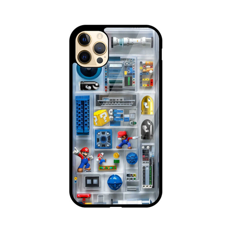 ZaaQ Premium Glass iPhone Case - Super Mario Design, Stylish & Protective