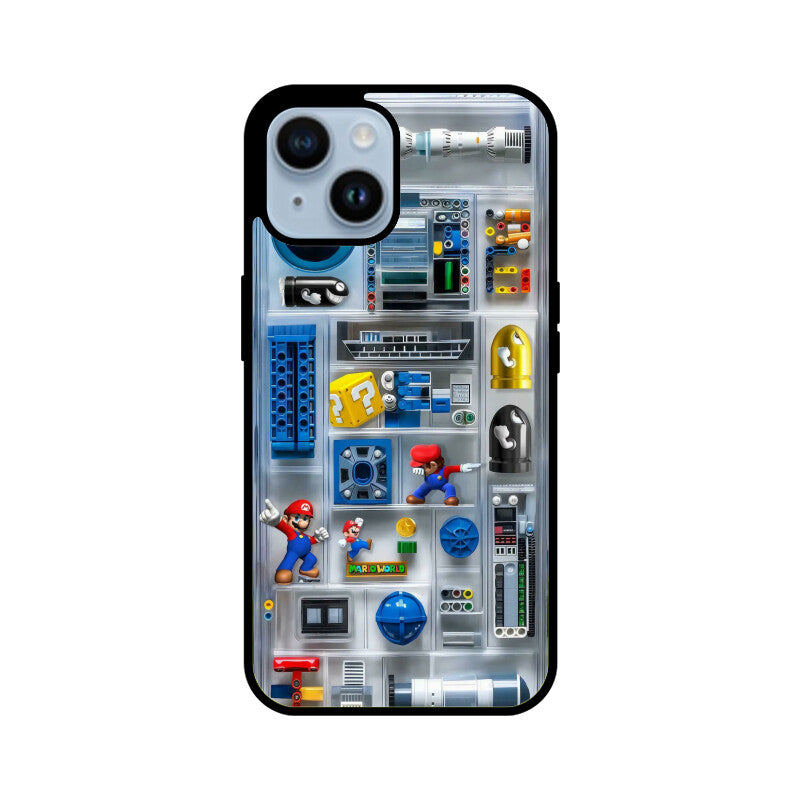 ZaaQ Premium Glass iPhone Case - Super Mario Design, Stylish & Protective