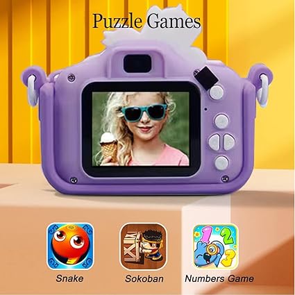 Unicorn Digital Camera Toy for Kids (3-12 Years) - Purple