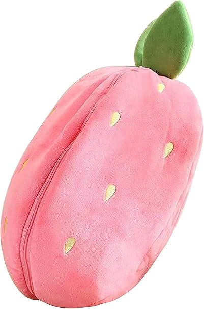 Cute Pink Strawberry Zipper Rabbit Plush – A Cuddly Companion! 🌸