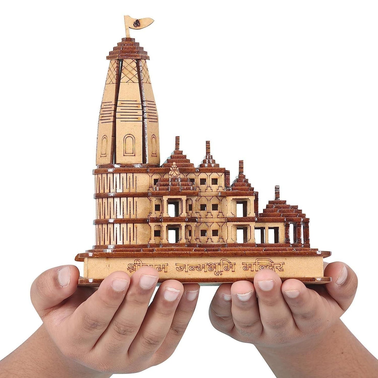 Handcrafted Wooden Ram Mandir Temple | Decorative Showpiece & Gift - noQMall