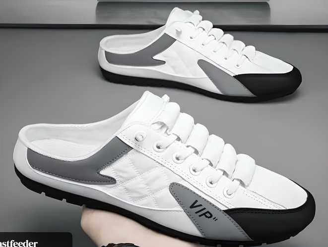 Men's White Half Casual Shoes - noQMall