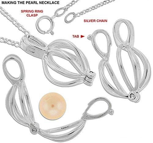 Wish Pearl in Oyster Pendant Necklace with Earrings -Valentine Gift - noQMall