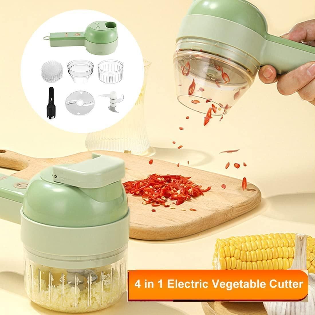 4-in-1 Portable Electric Vegetable Cutter Set for Effortless Food Prep - noQMall