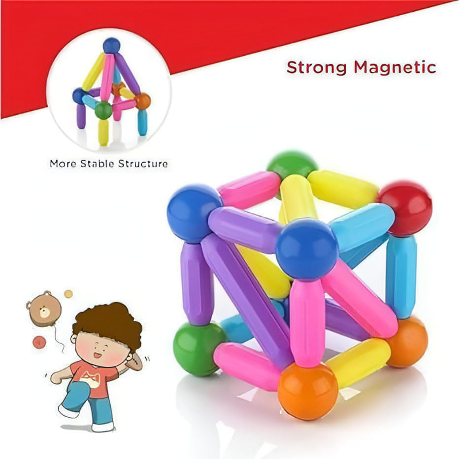 Magnetic Sticks and Balls Set for Kids 36 Pcs - noQMall