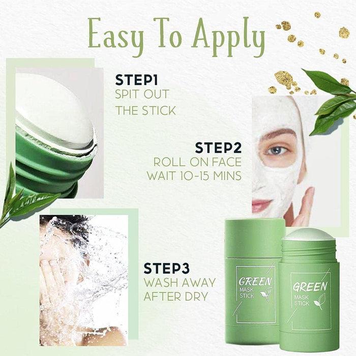 Green Tea Purifying Clay Stick Mask | Natural Ingredients for Clear, Balanced Skin | Easy to Use & Travel-Friendly 🌿 - noQMall