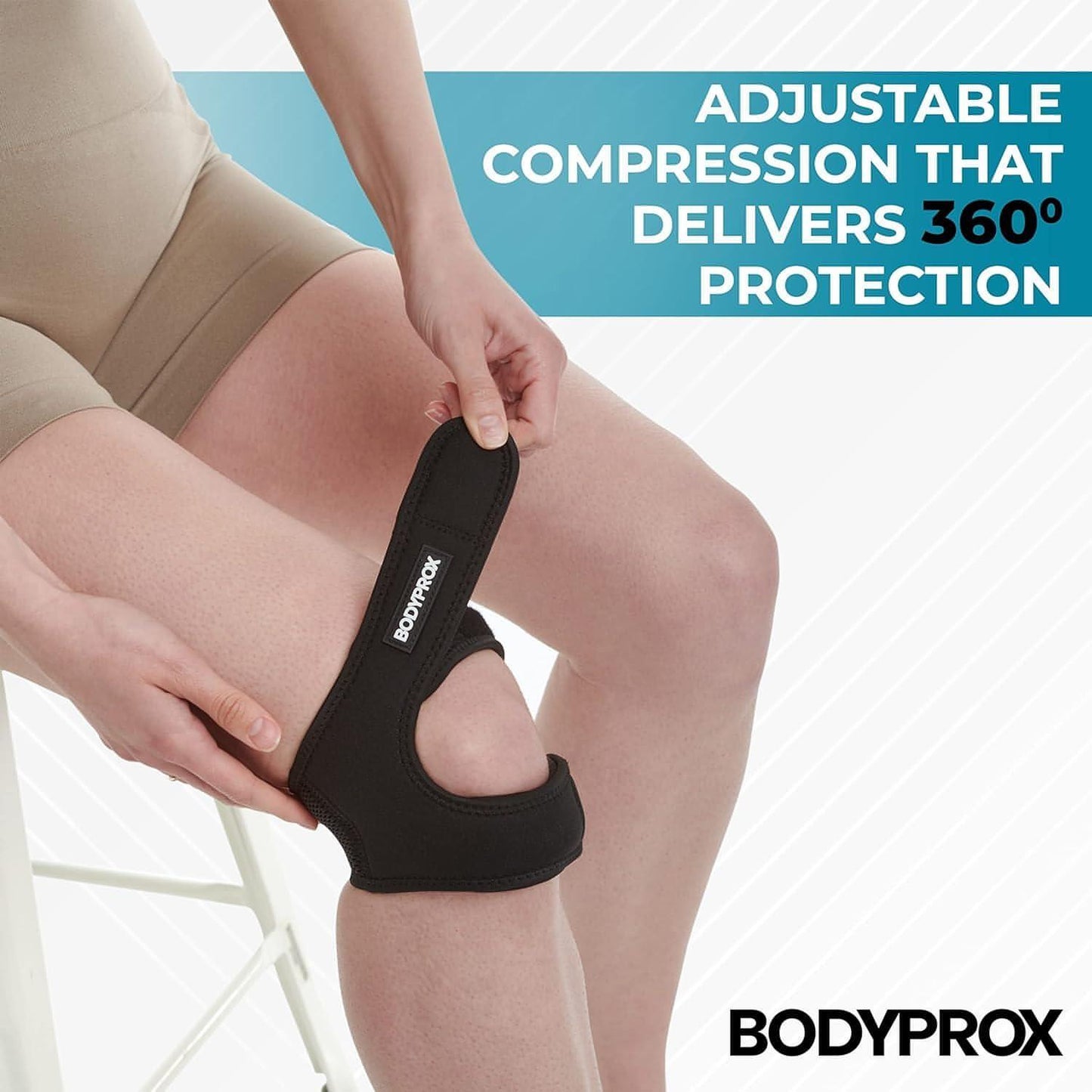 Knee Pain Relief Adjustable Neoprene Knee Strap (Pack of 2) - noQMall