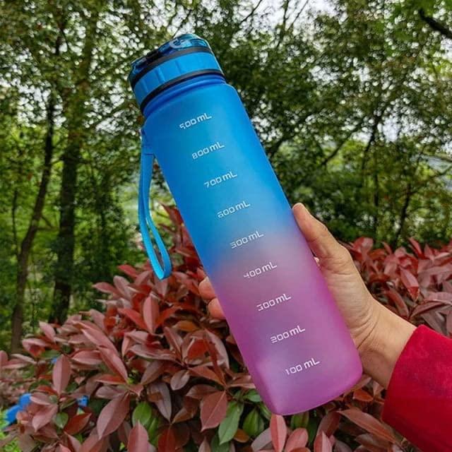 Sport Print Water Bottle 1000ml Sipper - noQMall