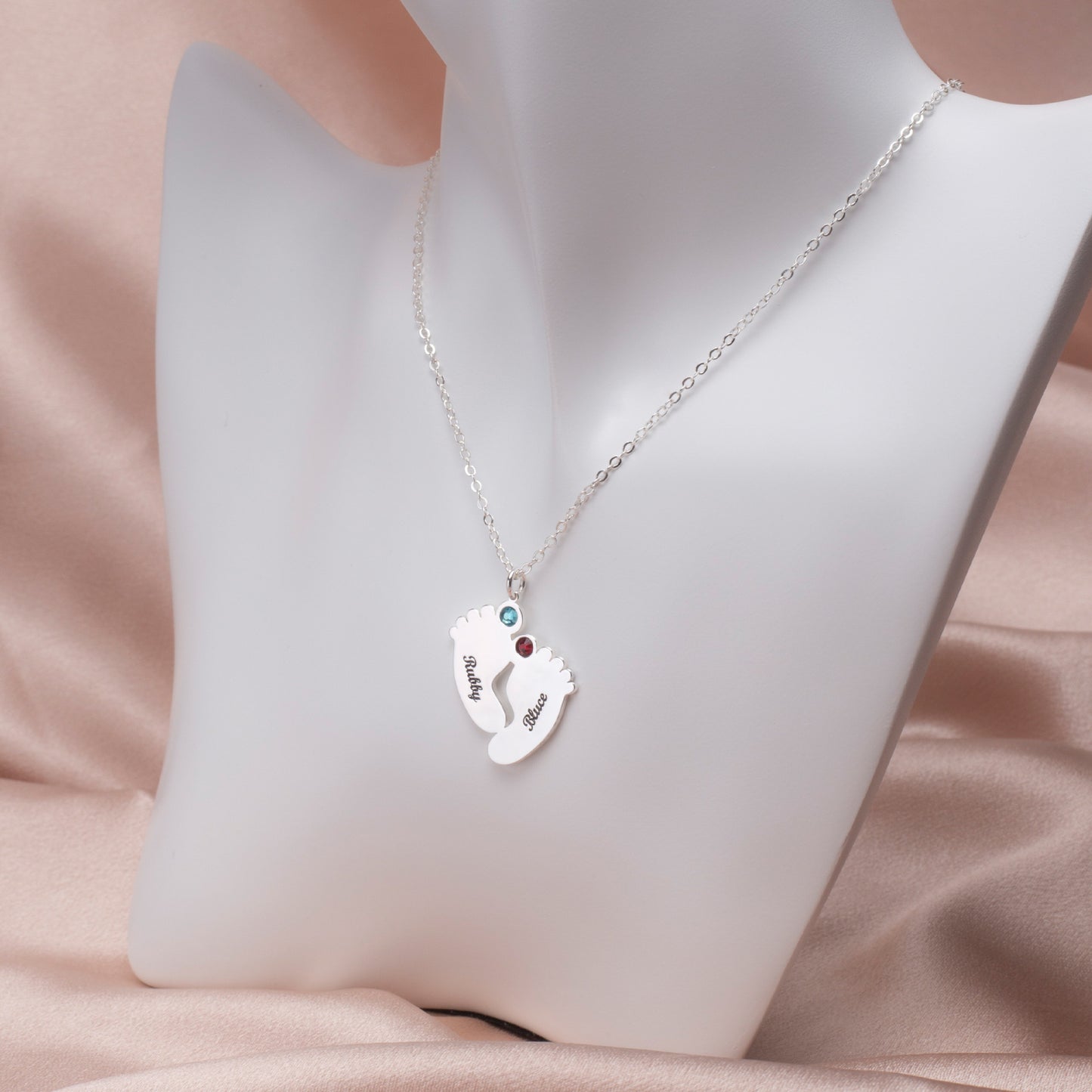 ZaaQ Shine Footprint Necklace – A Sentimental Keepsake in 925 Sterling Silver