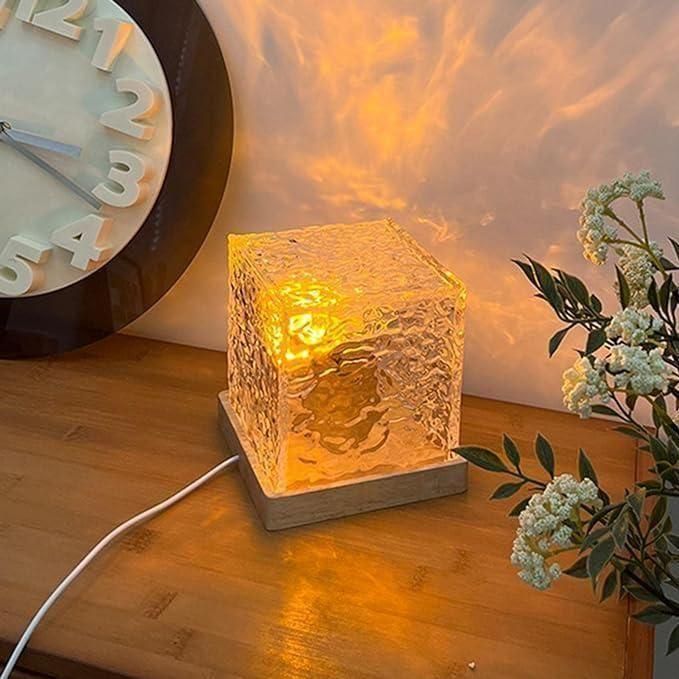 Rotating Water Ripple Night Light Aura Lamp - noQMall