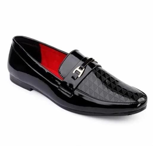 Men's Black Synthetic Loafer for Men's - noQMall