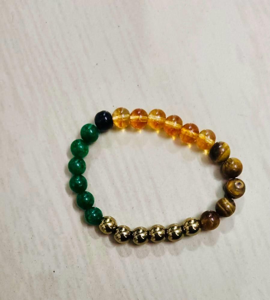 Money & Concentration Bracelet | Wealth & Focus Crystal Energy - noQMall