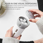 4-in-1 Smart Travel Bottles Set – Reusable Cosmetic Containers for Easy Travel