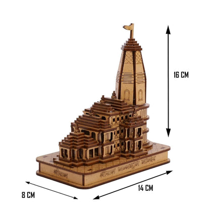 Handcrafted Wooden Ram Mandir Temple | Decorative Showpiece & Gift - noQMall