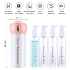 4-in-1 Smart Travel Bottles Set – Reusable Cosmetic Containers for Easy Travel