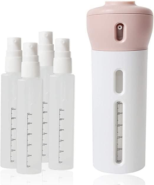 4-in-1 Smart Travel Bottles Set – Reusable Cosmetic Containers for Easy Travel