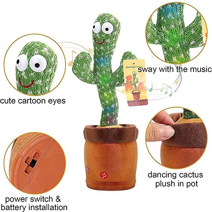 LED Musical Dancing & Mimicry Cactus Toy - noQMall