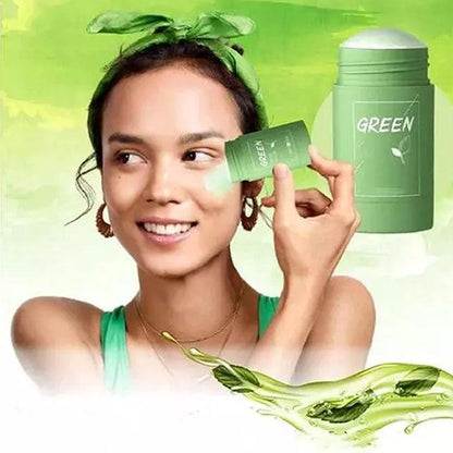 Green Tea Purifying Clay Stick Mask | Natural Ingredients for Clear, Balanced Skin | Easy to Use & Travel-Friendly 🌿 - noQMall