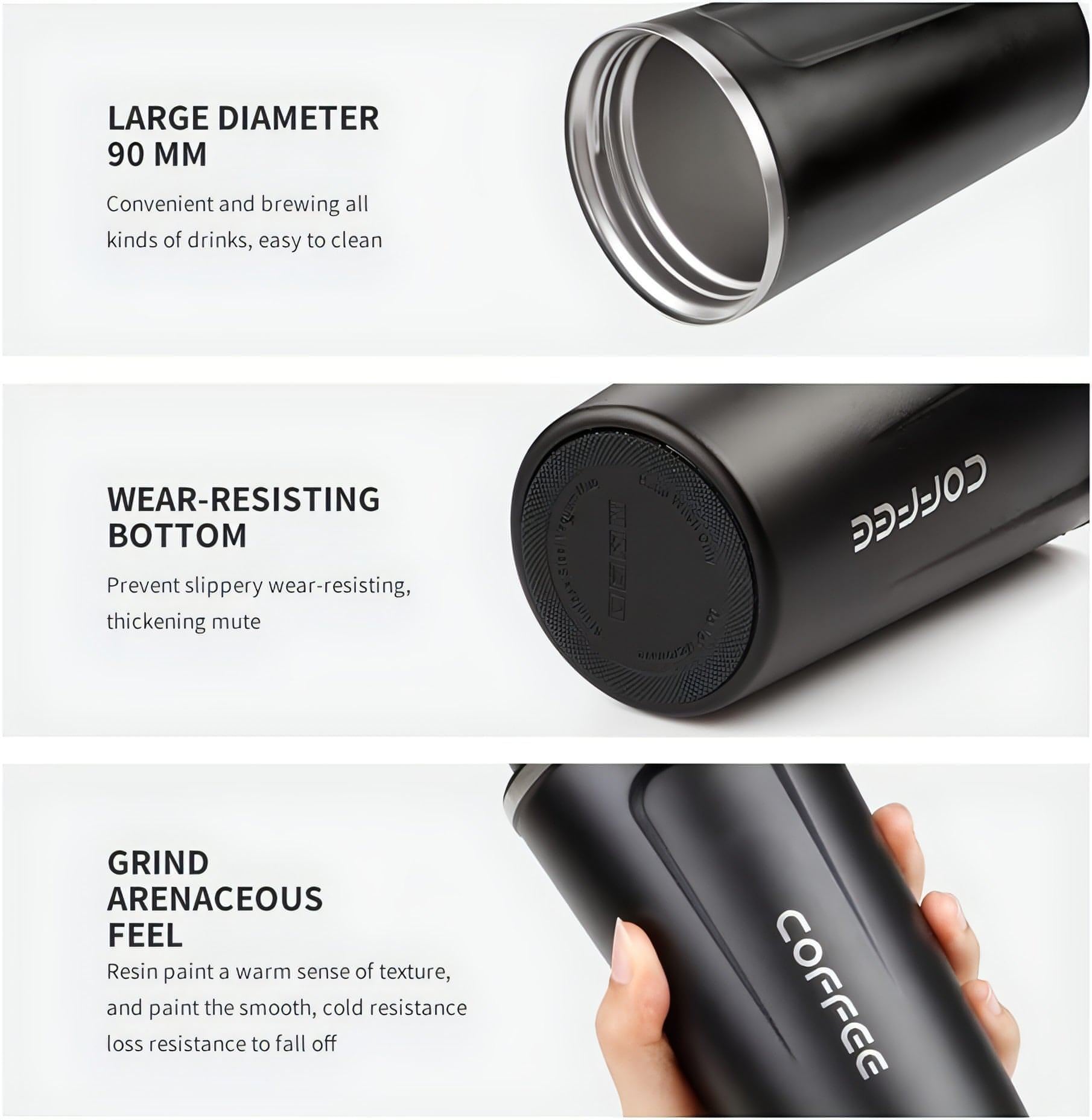 Stainless Steel Vacuum Insulated Coffee Mug - noQMall