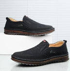Men's Leather Shoes - Classic Black Style for Every Occasion - noQMall
