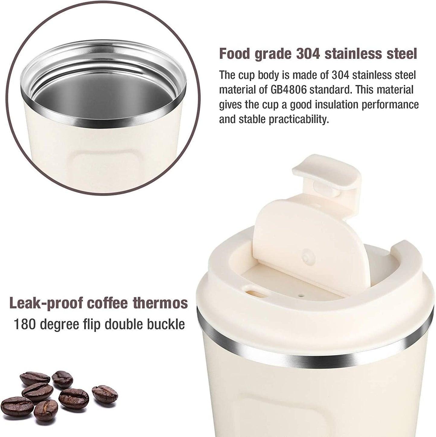 Stainless Steel Vacuum Insulated Coffee Mug - noQMall