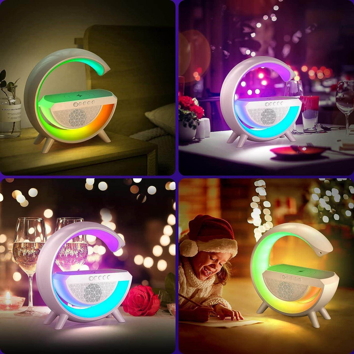 Wireless Charging Atmosphere Lamp with Bluetooth Speaker by noQ - noQMall