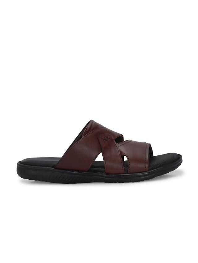 Men Cloud Nine Brown Leather Slippers - noQMall