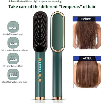 Professional Electric Hair Straightener Comb Brush - noQMall