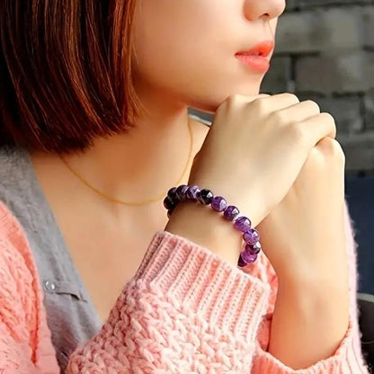 Stretchable Handmade Natural Crystal Stone Bracelet(Pack Of 2) - noQMall