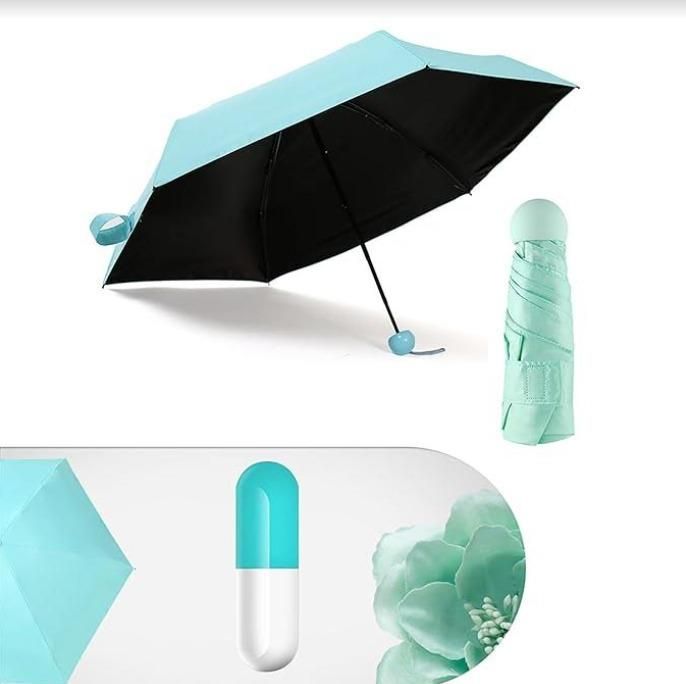 Portable Ultra Light Mini Capsule Umbrella for UV protection and Rain - noQMall