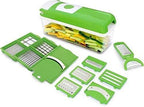 12-in-1 Nicer Dicer Chopper + Drain Basket for Efficient Kitchen Prep - noQMall