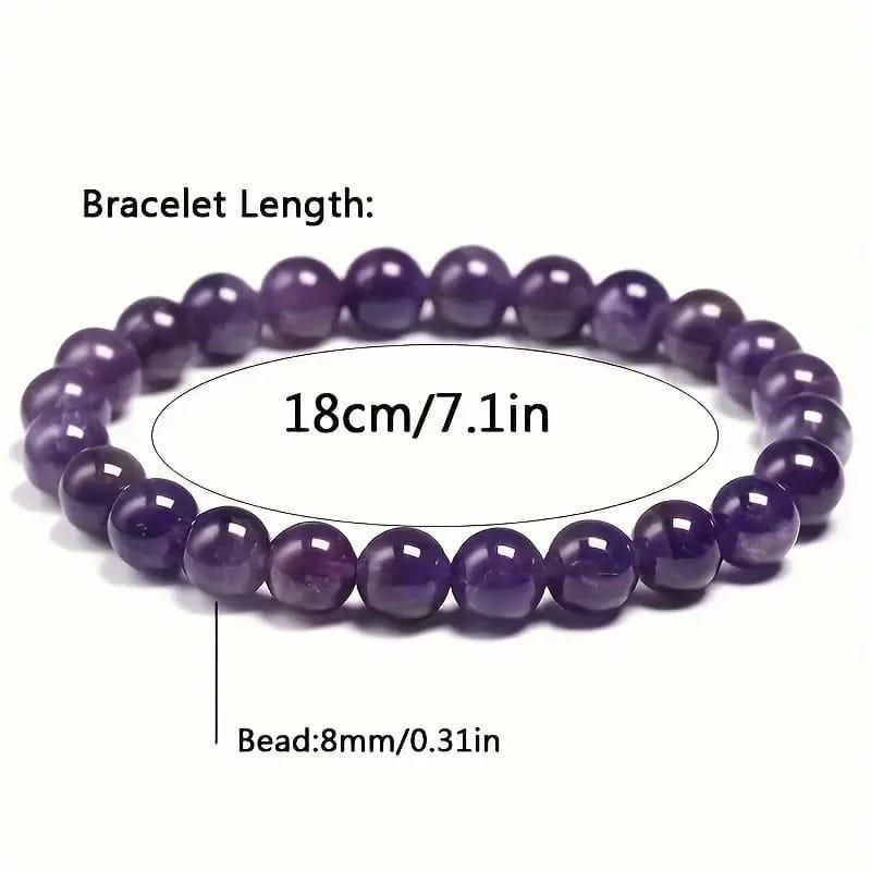 Stretchable Handmade Natural Crystal Stone Bracelet(Pack Of 2) - noQMall