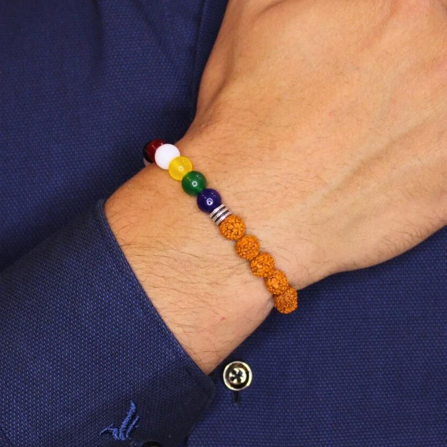 7 Chakra Rudraksha Bracelet