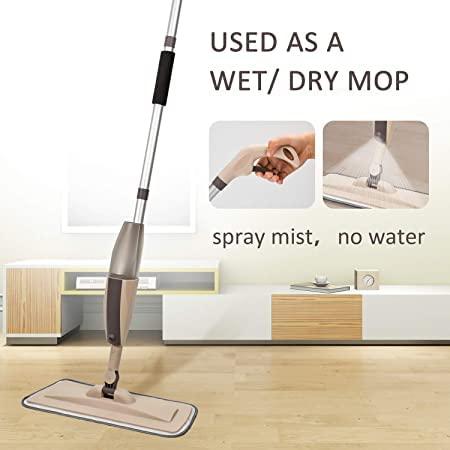 Aluminium Microfiber Floor Cleaning Spray Mop - noQMall