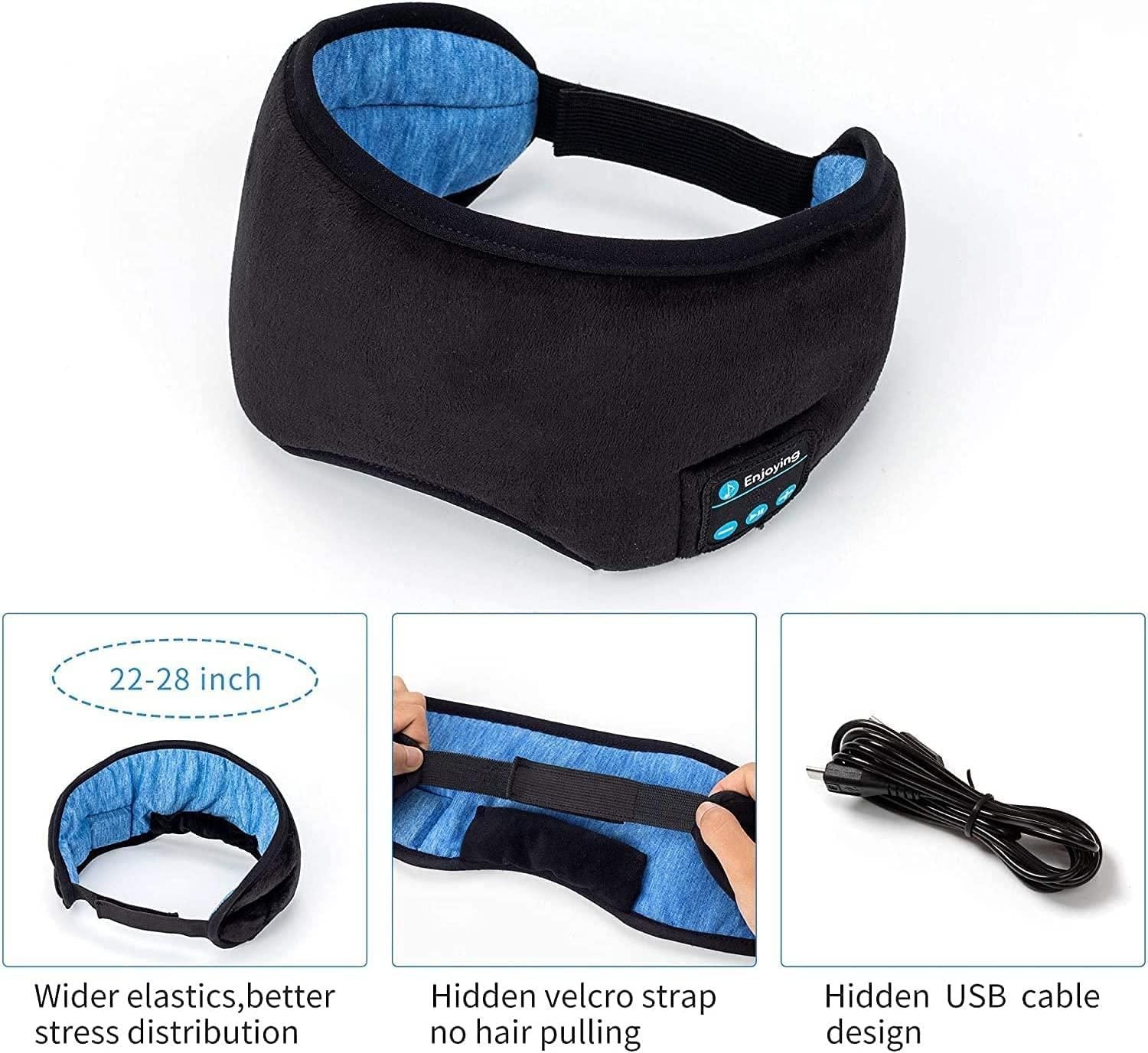 Wireless Bluetooth Eye Mask with Music – Enhance Your Sleep Experience - noQMall
