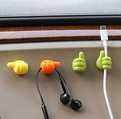 Thumb up Hooks Multipurpose Holder (Pack of 10) - noQMall