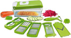 12-in-1 Nicer Dicer Chopper + Drain Basket for Efficient Kitchen Prep - noQMall