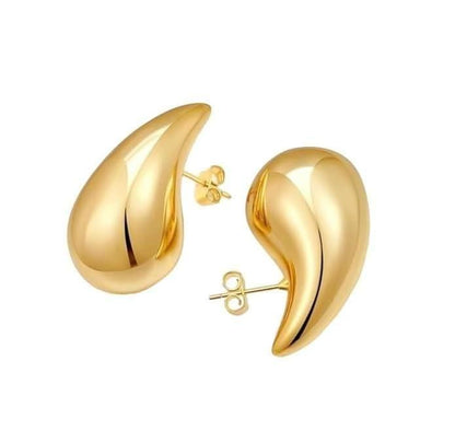 Sparkle Your Way Bottega Inspired Celebrity Style Teardrop Gold Earrings For Girls And Women - noQMall