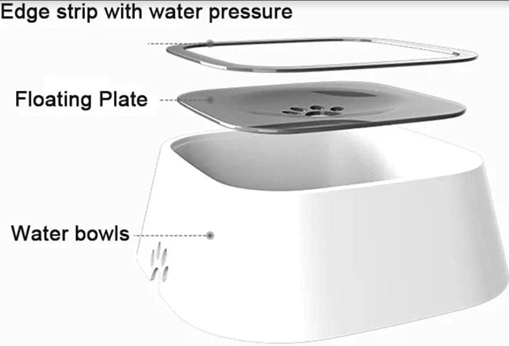 Pet Bowl Floating Anti- Overflow - noQMall