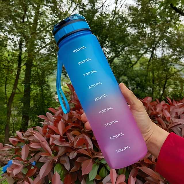 Sport Print Water Bottle 1000ml Sipper - noQMall