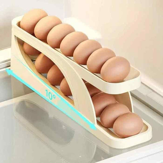 Automatically Rolling Egg Holder Rack – Smart Egg Storage Solution