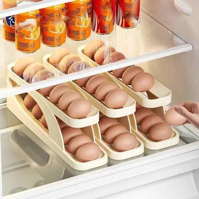 Automatically Rolling Egg Holder Rack – Smart Egg Storage Solution