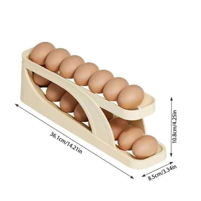 Automatically Rolling Egg Holder Rack – Smart Egg Storage Solution