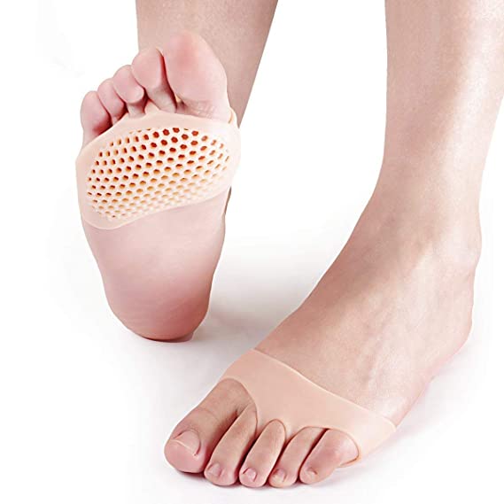 Soft Silicone Gel Half Toe Sleeve Forefoot Pads for Pain Relief