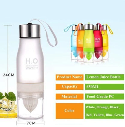 Plastic Portable Lemon Juice Bottle 650ml - noQMall