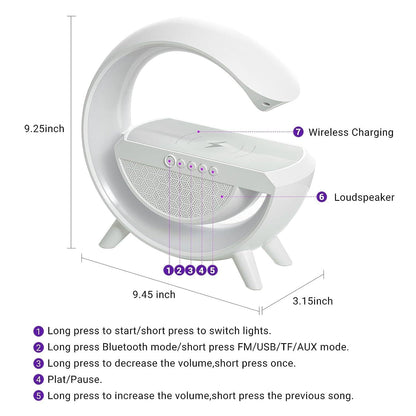 Wireless Charging Atmosphere Lamp with Bluetooth Speaker by noQ - noQMall