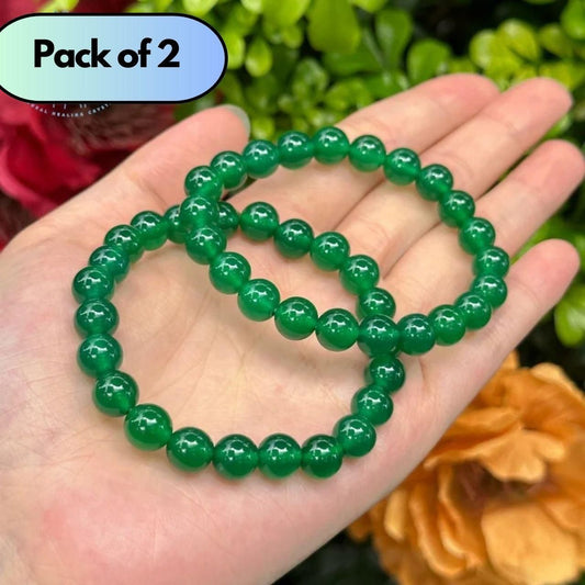 Green Jade Bracelet Pack of 2